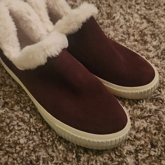 Timberland Skyla Bay Warm Lined Slip-on Shoes Womens Burgundy